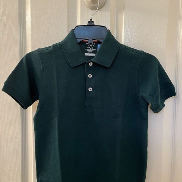 French Toast Short Sleeve Pique Polo Shirt Hunter Green Kids Size Small 6-7 NWT - Picture 2 of 9